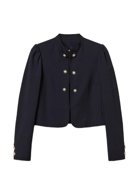  Twinset Giacca Con Colletto Alla Coreana - Blu 