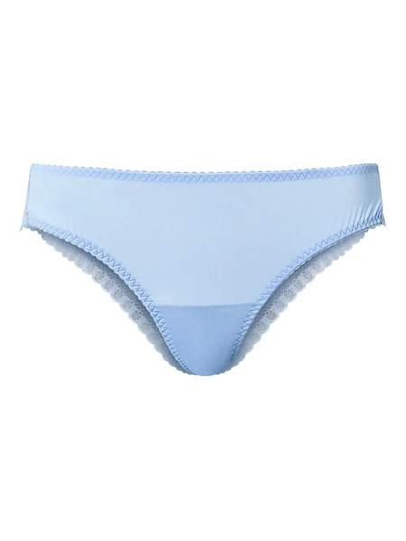 Twinset Slip Bikini Con Bordo In Pizzo - Blu 