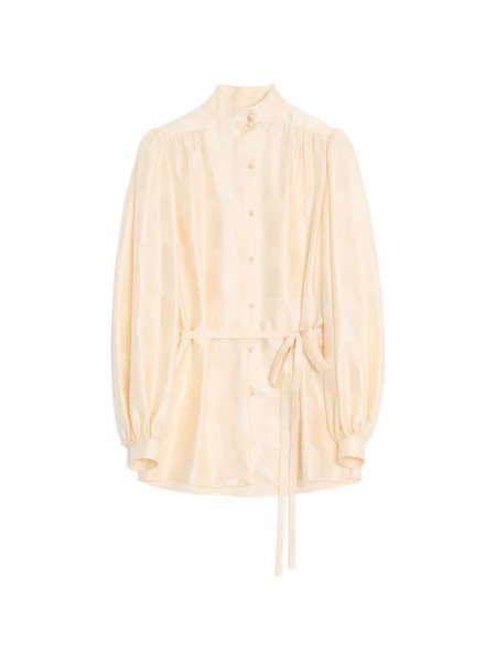  Valentino Garavani Camicia A Righe In Jacquard - Toni Neutri 