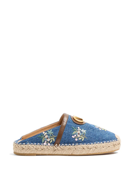  Valentino Garavani Mules Denim Vlogo Signature - Blu 