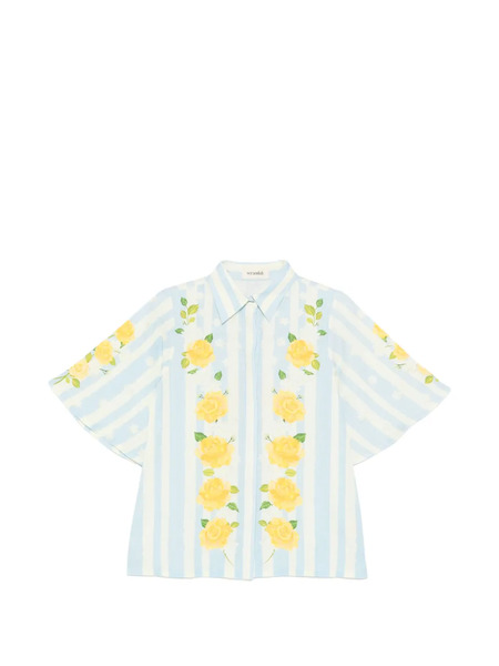  Verandah Camicia A Righe - Blu 