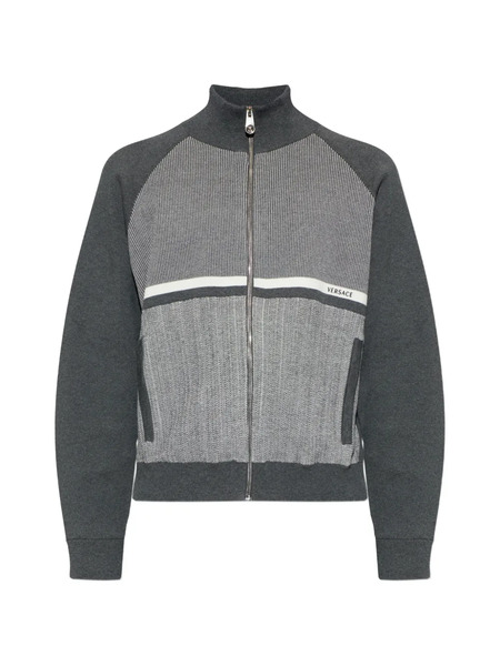  Versace Cardigan Con Zip - Grigio 