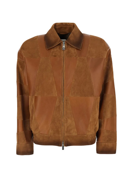  Versace Giacca Con Design Patchwork - Marrone 