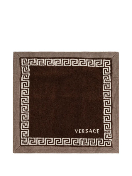  Versace Home Asciugamano Con Bordo Geometrico - Marrone 