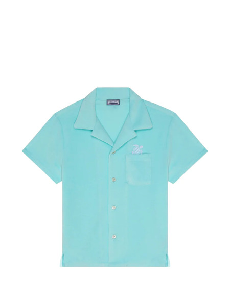  Vilebrequin Kids Camicia Con Ricamo - Blu 