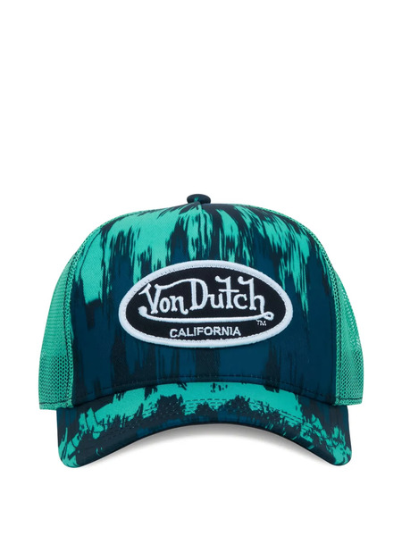  Von Dutch Abstract-print Mesh-panel Cap - Verde 