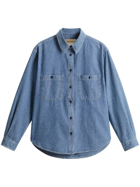  Woolrich Camicia Chambray - Blu 