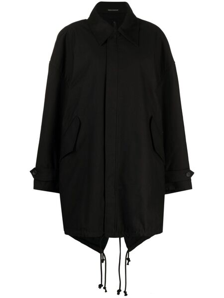  Yohji Yamamoto Cappotto Military Backside Mods - Nero 