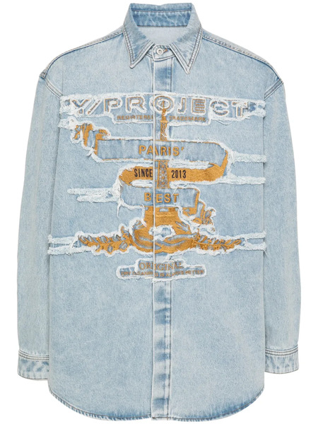  Y/project Giacca Denim Con Effetto Vissuto - Blu 