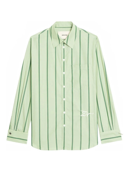  Zadig&voltaire Camicia Morning A Righe - Verde 