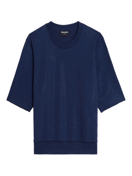  Zadig&voltaire Felpa Edmond Con Strass - Blu 
