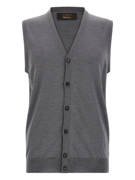  Zanone Gilet Con Scollo A V - Grigio 