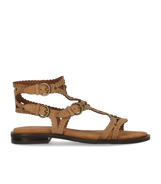  Sandalo Flat Paprika Studs Cammello Ash 
