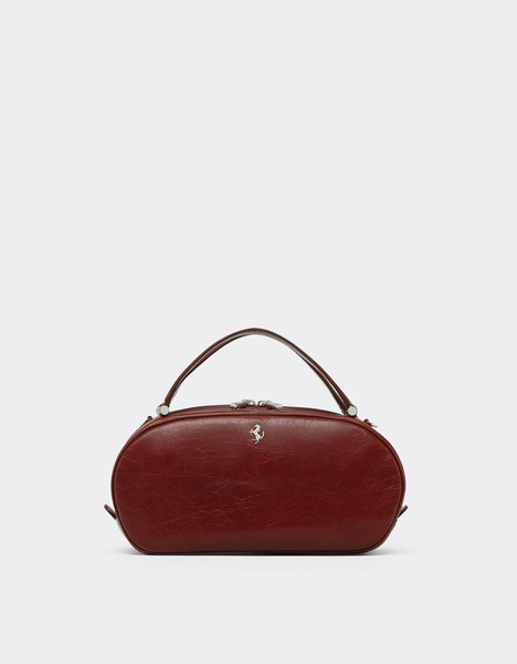  Ferrari La Ferrari Dino Mini Bowling Bag Soft In Pelle Semilucida - Female Mini Borse Fired Brick Os 