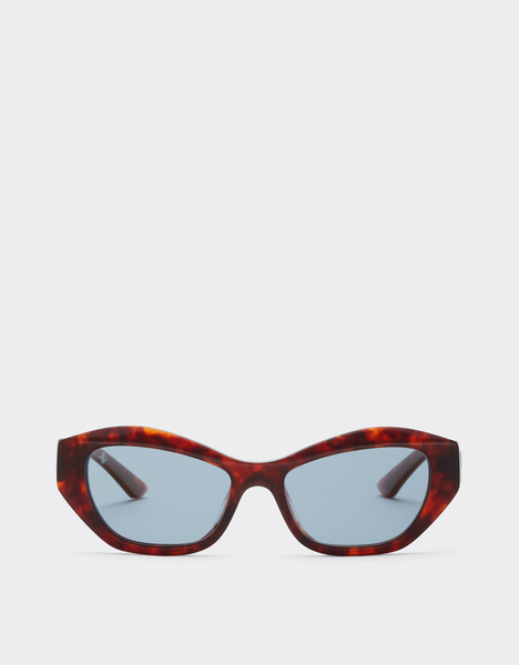  Ferrari Occhiale Da Sole Ferrari In Acetato Color Havana Rosso Con Lenti Blu Polarizzate - Female Occhiali Da Sole Red Brown Os 
