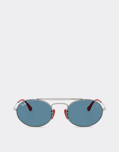  Ferrari Ray-ban Per Scuderia Ferrari Rb3775m In Metallo Canna Di Fucile E Rosso Con Lenti Polarizzate Blu -  Occhiali Da Sole Gunmetal Os 
