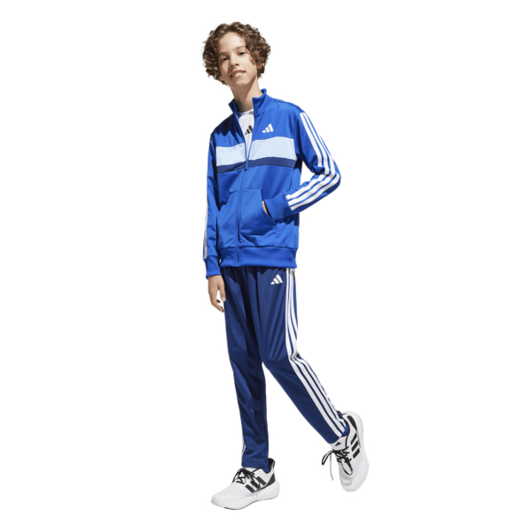  Adidas Seasonal Essentials Tiberio Track Suit Bambini - Tute Da Ginnastica Blu - Taglia 135 - 140 Cm - Poly Mesh 