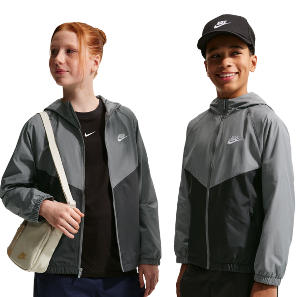  Nike Windrunner Hooded Repel Jacket Bambini - Giacche Grigio - Taglia 128 - 137 Cm - Jersey Di Cotone 