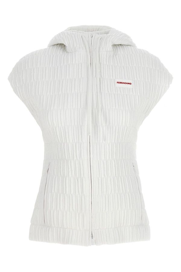  Ferragamo Gilet Con Cappuccio 