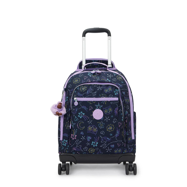  Kipling Zaino Trolley Grande Per Bambini Grande Con Scomparto Per Laptop Nero/blu/rosa/viola/bianco 100% Recycled Polyester 