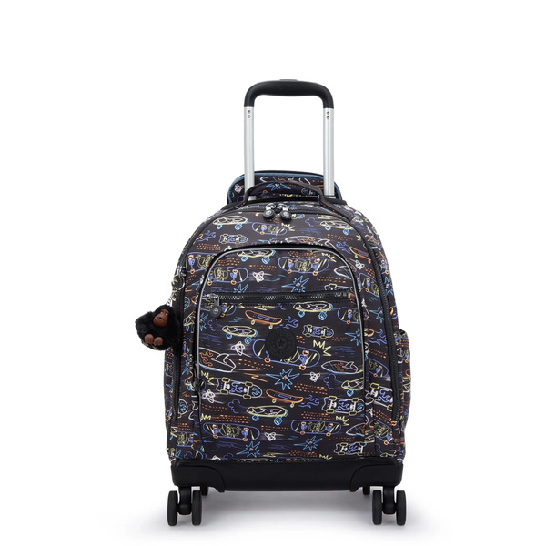  Kipling Zaino Trolley Grande Per Bambini Grande Con Scomparto Per Laptop Verde/giallo 100% Recycled Polyester 