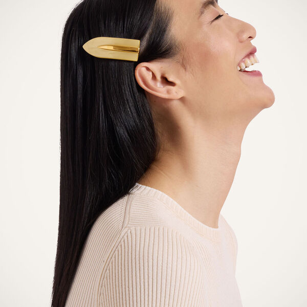  La Doublej Hair Accessories Women - Salon Clip Solid Light Yellow One Size 75% Acrylic 15% Brass 10% Steel 