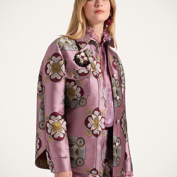  La Doublej Outerwear Women - Better Than Your Boyfriend's Jacket Nucleus Dusty Pink S 72% Polyester 28% Silk 