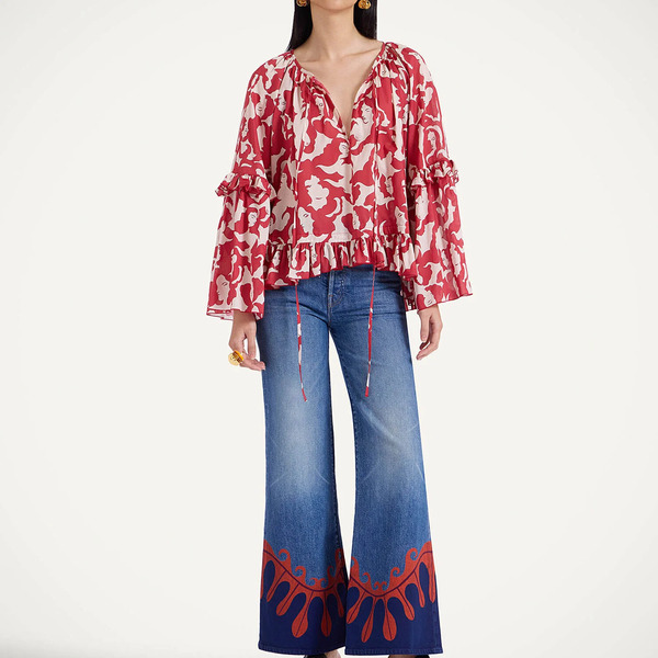  La Doublej Shorts & Pants Women - The Tomcat Roller Jeans Deep In The Pacific Blue 23 98% Cotton 2% Elastane 