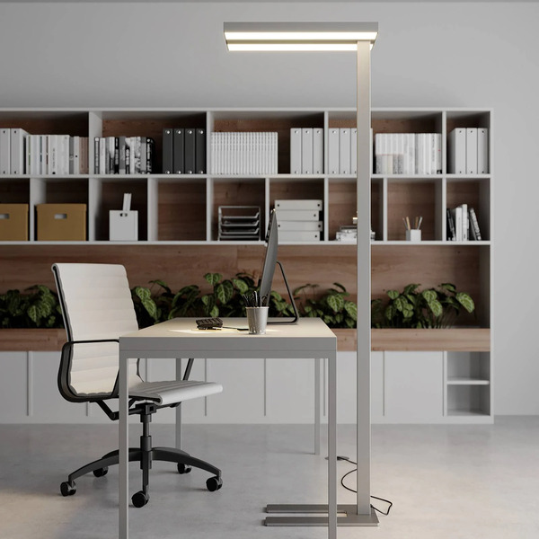  Arcchio Arcchio Lampada Led Da Pavimento Logan Basic, Argento, 6.000 Lm, Dimmerabile 