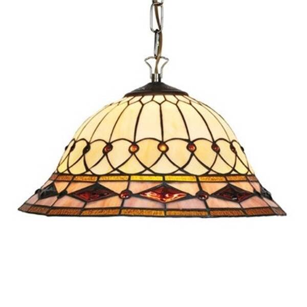  Artistar Artistar Lampada Sospensione Kassandra Stile Tiffany, 1xe27 