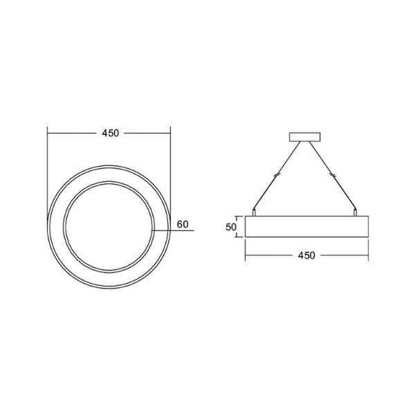  Brumberg Brumberg Anello Circolare5 ø 45 Cm Up/down Dali Cct, Bianco 