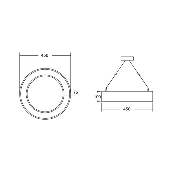  Brumberg Brumberg Anello Circolare Diretto ø 45 Cm On/off Nero 3000k 