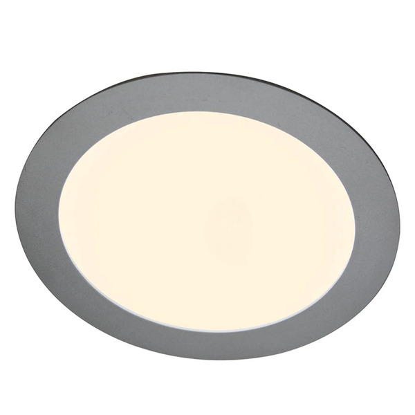  Heitronic Heitronic Pannello Da Incasso A Led Justus, ø 14,5 Cm, Argento, Ip44 