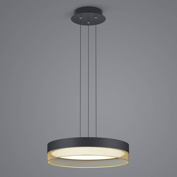  Hell Hell Lampada A Sospensione Mesh Led, ø 45 Cm, Nero/oro 