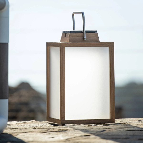  Les Jardins Les Jardins Lanterna Solare A Led Tradition In Teak Altezza 40 Cm 