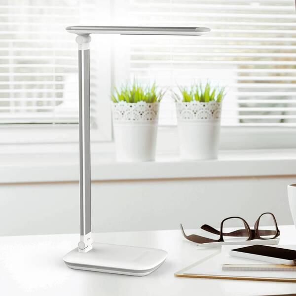  Maul Lampada Led Da Tavolo Mauljazzy, Bianco, Altezza 43 Cm, Dimmerabile, Porta Usb 