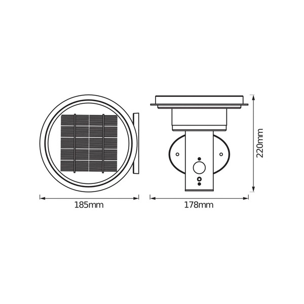  Osram Osram Applique A Led Endura Style Solar Double Circle Nera 