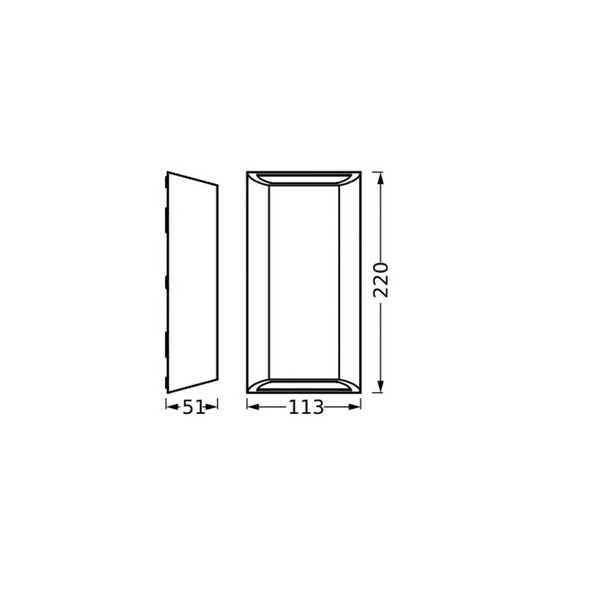  Osram Osram Applique Da Esterni Led Endura Style Idar, Grigio Scuro, Ip65 
