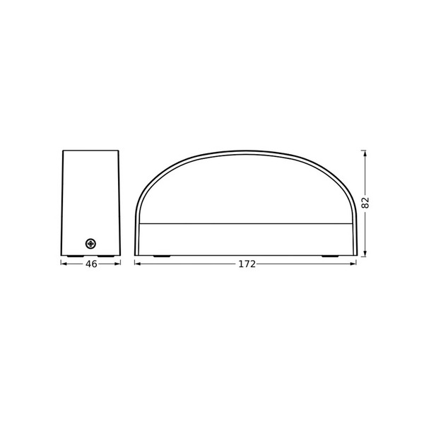  Osram Osram Applique Da Esterni Led Endura Style Ilay, Grigio Scuro, Ip65 