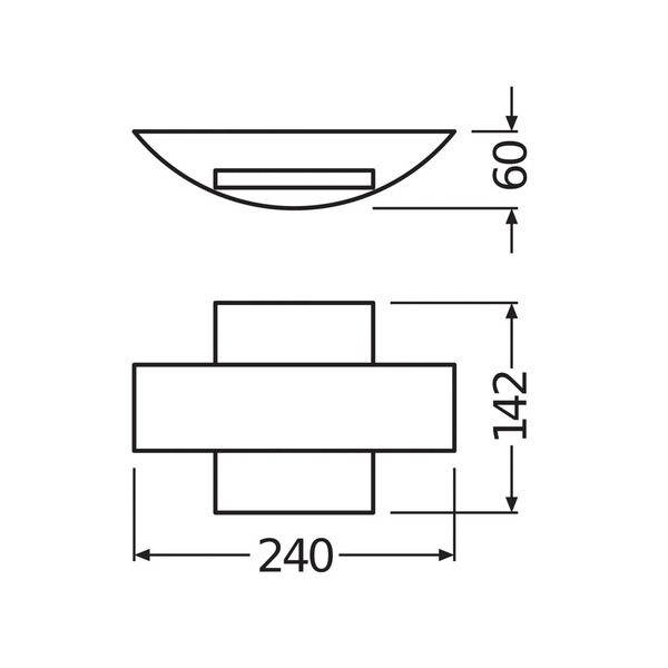  Osram Osram Applique Da Esterni Led Endura Style Shield Grigio Scuro Ip44 