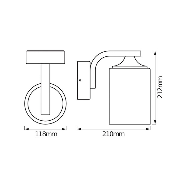  Osram Osram Applique Da Esterno Endura Classic Lantern Cylinder, Bianca 