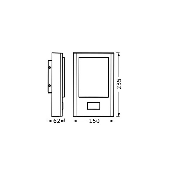  Osram Osram Led-sensor-applique Da Esterni Led Endura Style Entrance Grafite 