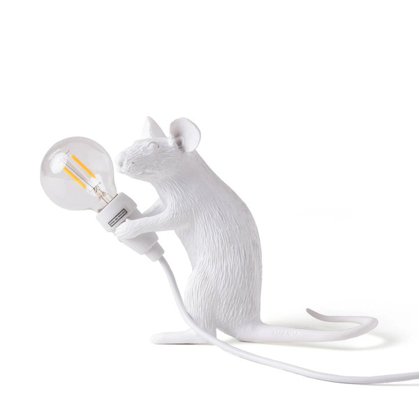  Seletti Seletti Mouse Lamp Lampadina Led Lampada Decorativa Usb Seduta Bianco 