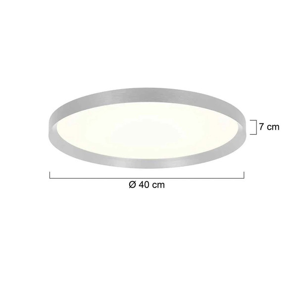  Steinhauer Steinhauer Plafoniera Flady Led, Acciaio, ø 40 Cm, Diretta/indiretta 