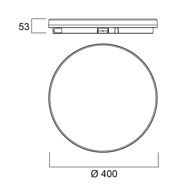  Sylvania Sylvania Plafoniera Start Surface Slim, ø 40 Cm, Ip54, Dimmerabile. 