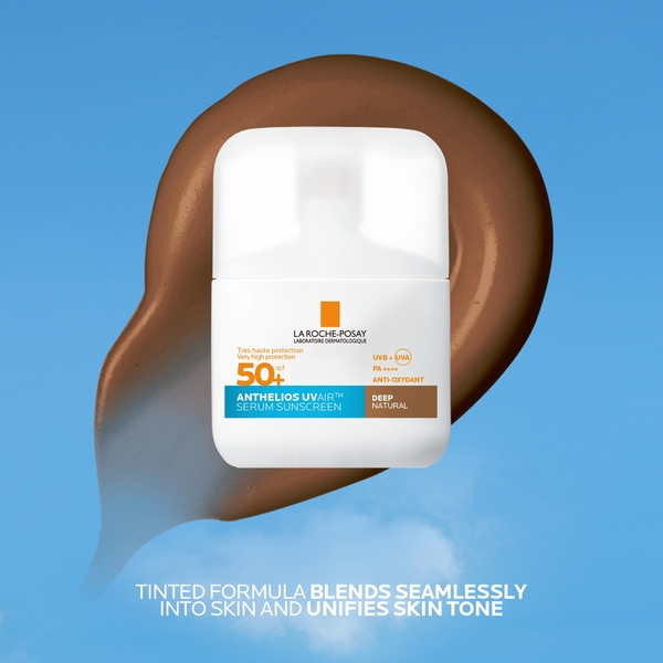  La Roche-posay La Roche Posay Anthelios Uvair Serum Sunscreen Spf50+ Deep With Hyaluronic Acid, Niacinamide & Vitamin E, For All Skin Types, 50ml 