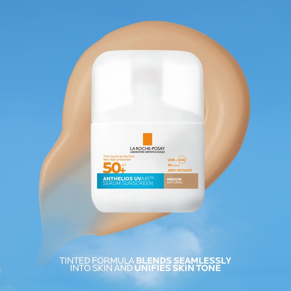  La Roche-posay La Roche Posay Anthelios Uvair Serum Sunscreen Spf50+ Medium With Hyaluronic Acid, Niacinamide & Vitamin E, For All Skin Types, 50ml 
