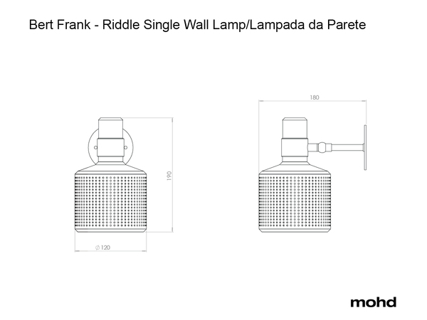  Riddle Single Lampada Da Parete 
