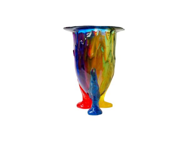  Amazonia Vaso Colori Arcobaleno Extra - Trasparente Rosso, Arancione, Giallo, Verde Bottiglia, Azzurro Chiaro, Blu, Viola 