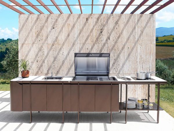  Emily Cucina Modulare Outdoor - Modulo Chiuso Con Barbecue 